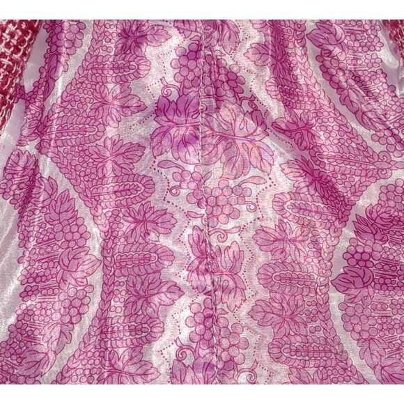 I.C.E. Women's Blazer Size 12 Tweed Lined Jacket Pink and Red Fringed Patterned - Picture 6 of 12